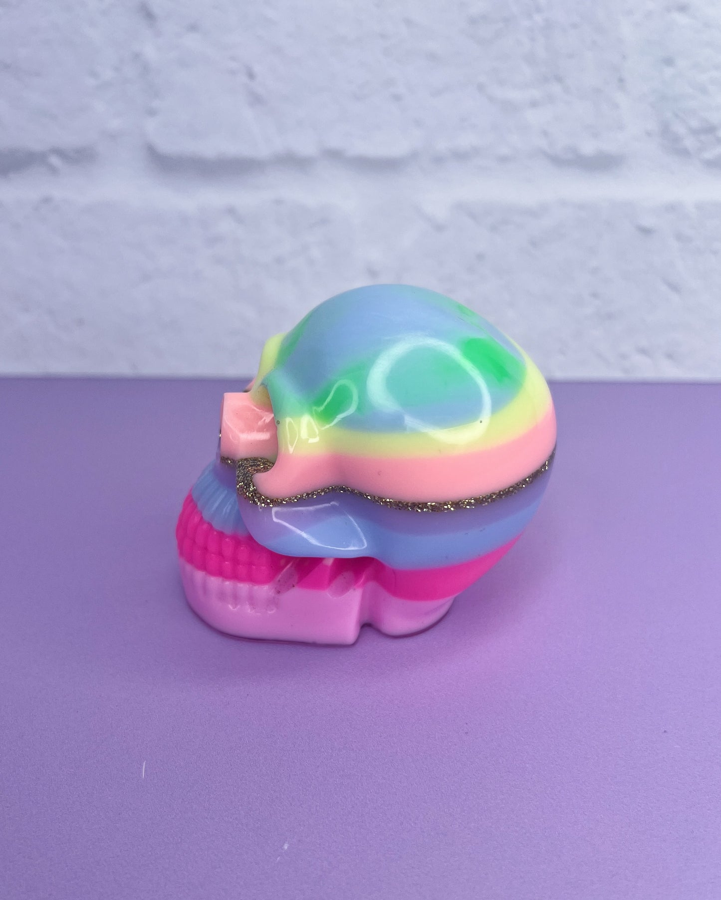 Neon Heart Medium Sugar Skull 4