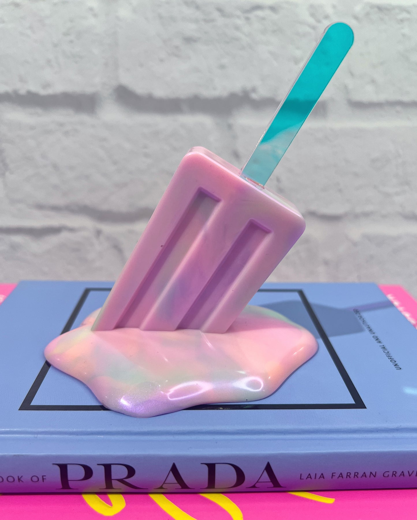 Melting Ice Pop Sculpture 2 - Iridescent Rainbow