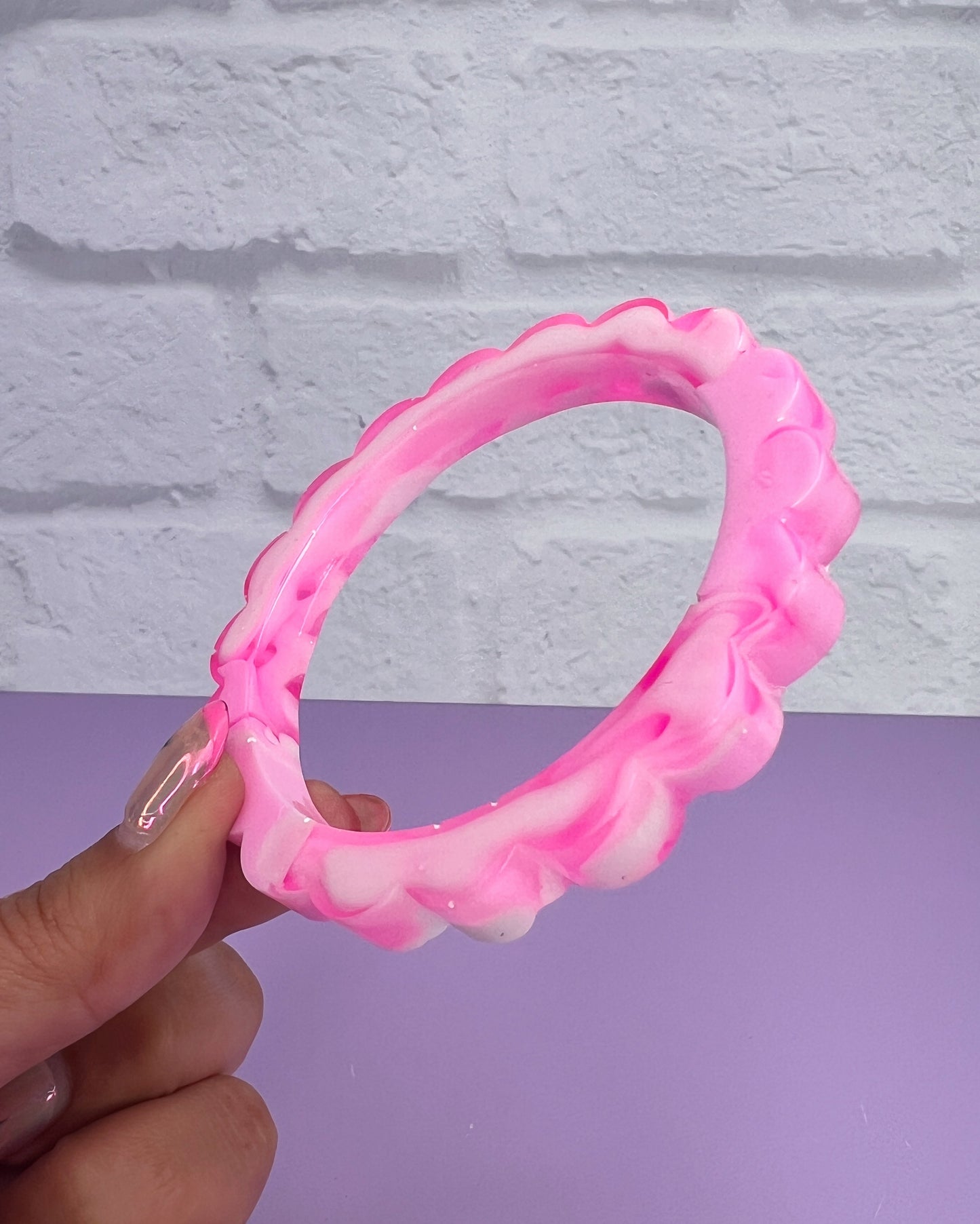 Pink Flower Bangle