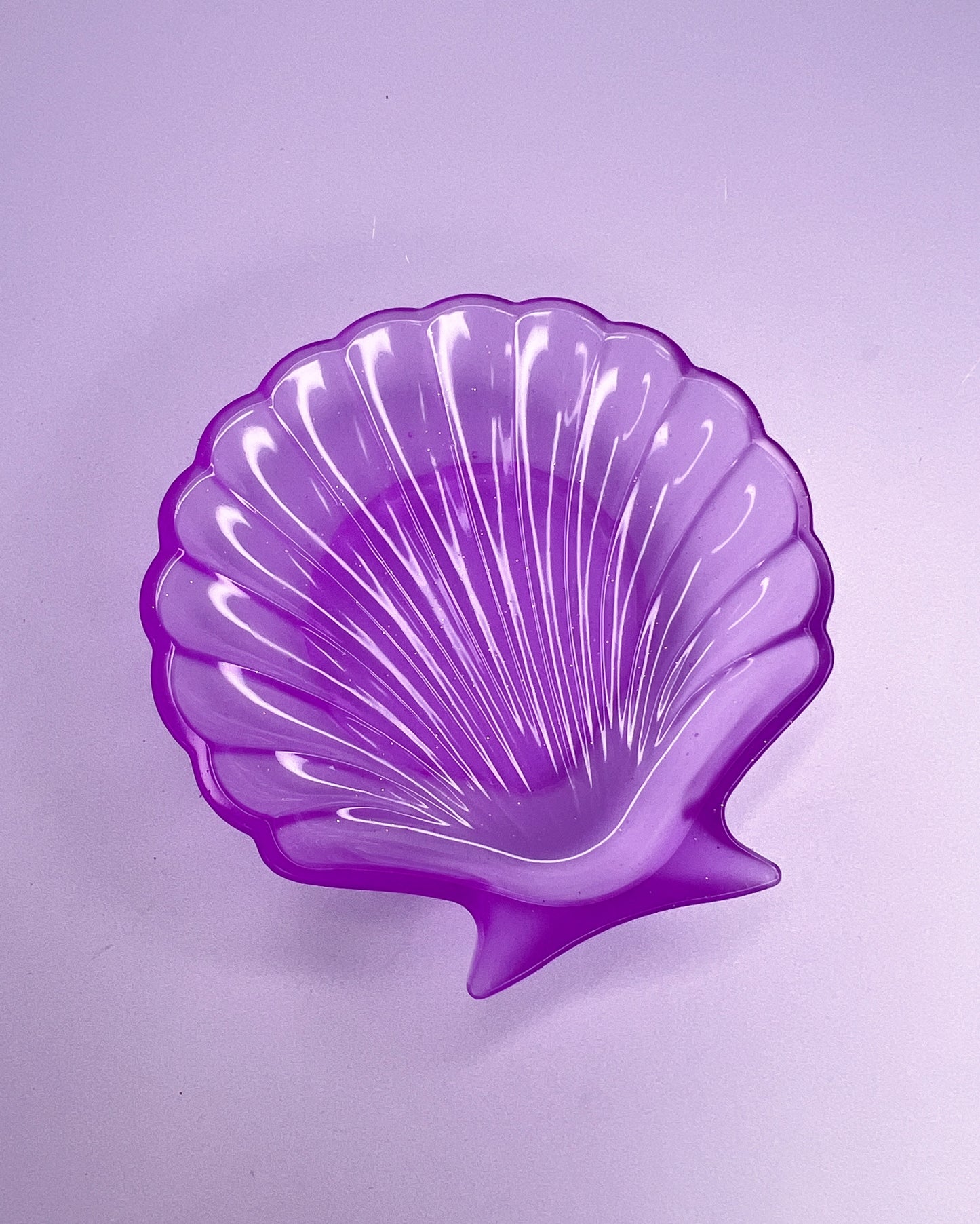 Purple Sparkle Shell Trinket Tray