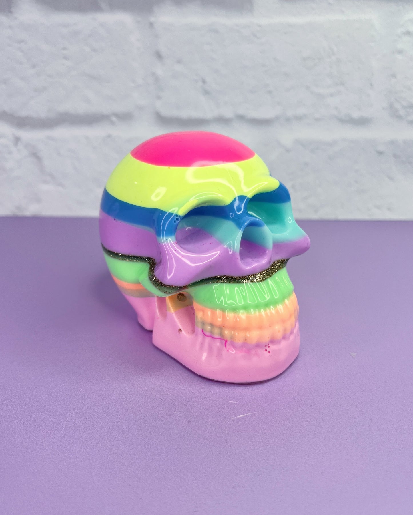 Neon Heart Large Sugar Skull 3