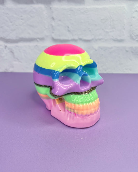 Neon Heart Large Sugar Skull 3