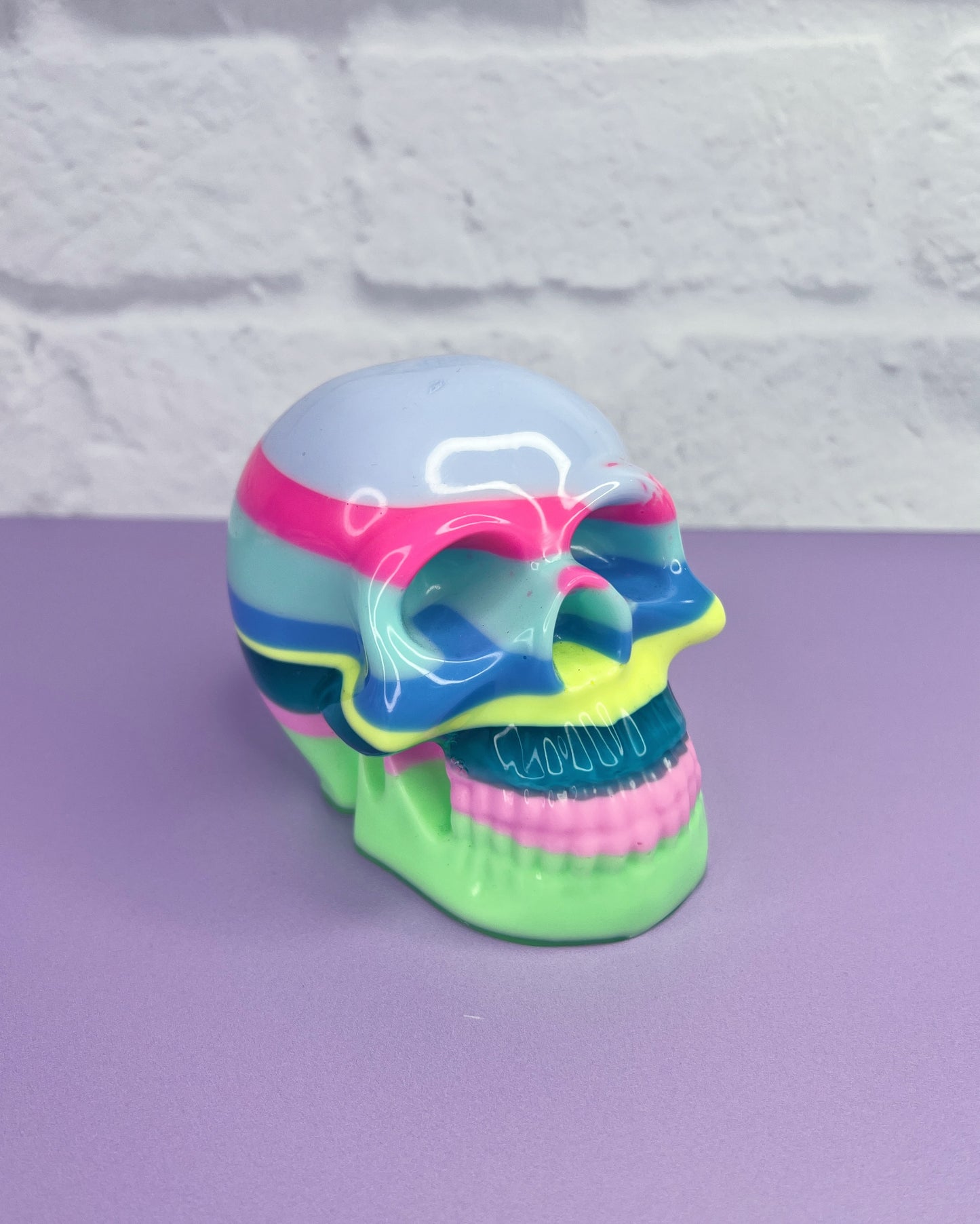 Neon Heart Large Sugar Skull 6