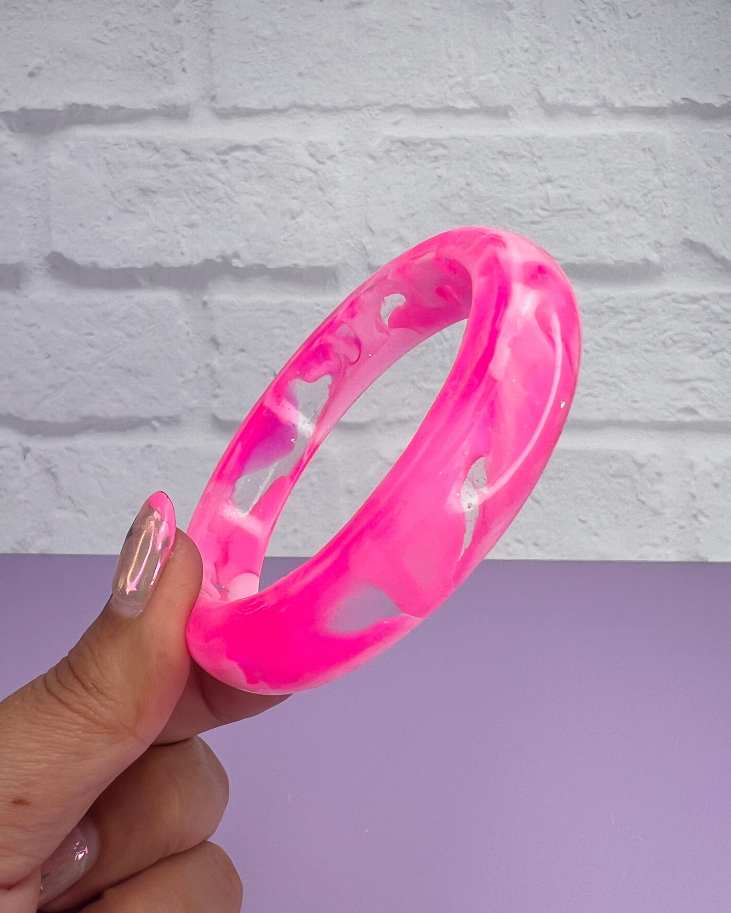 Chunky Bangle Pink & Neon Pink