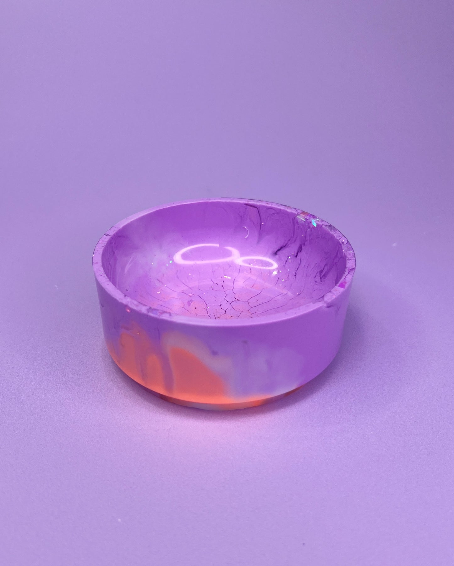 Tiny Bowl Purple & Neon Orange