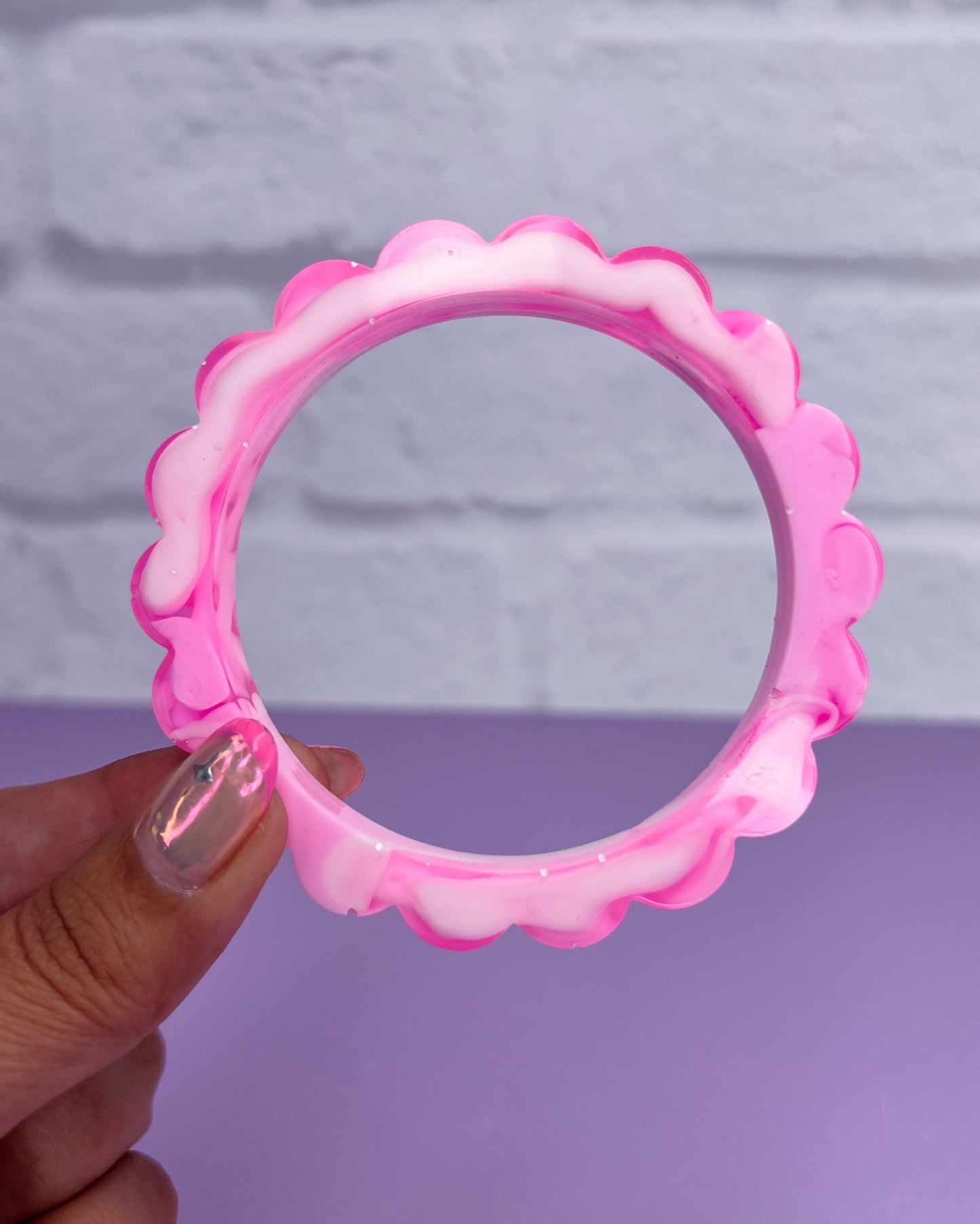 Pink Flower Bangle