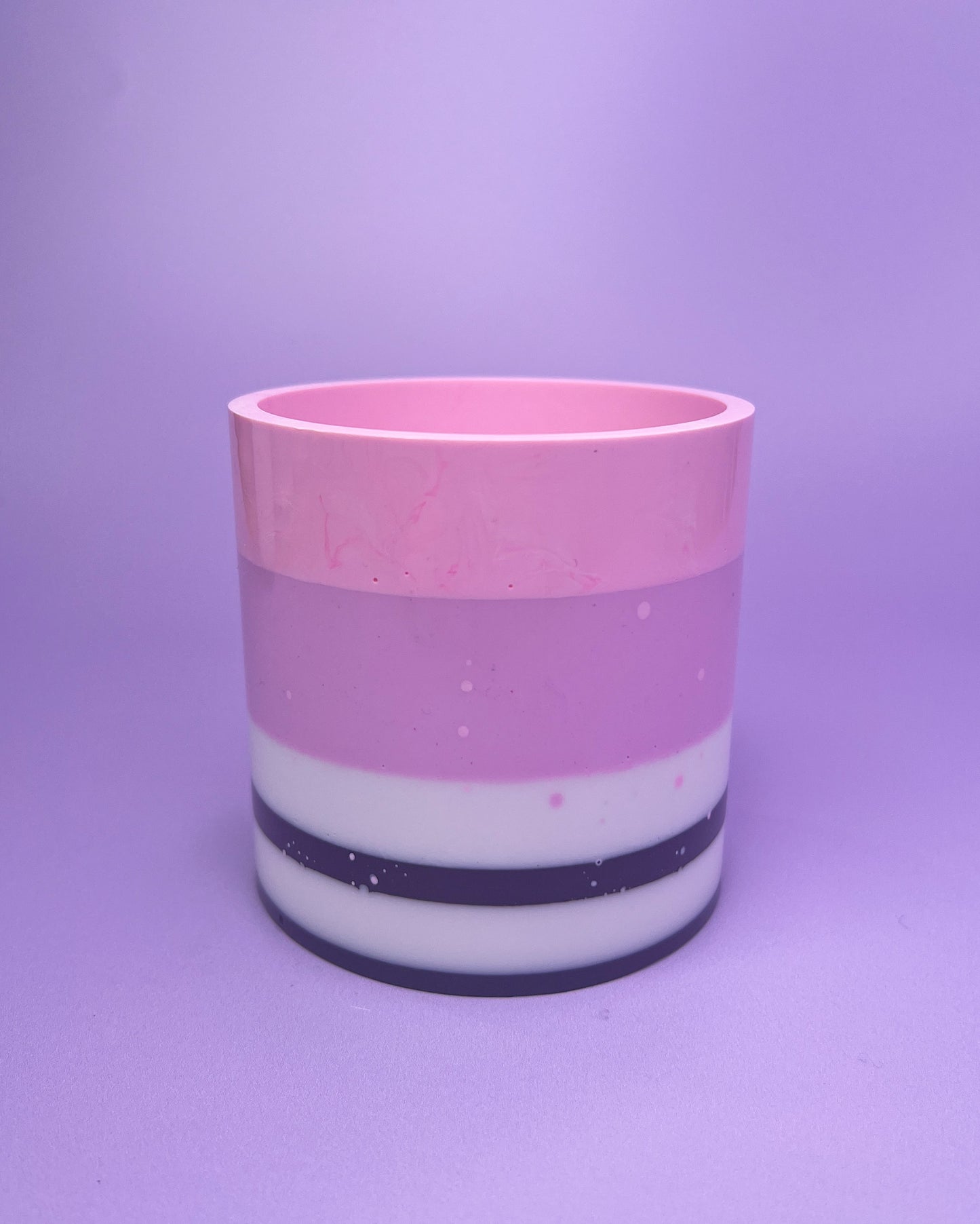 Pink Ombré & Black & White Plant Pot