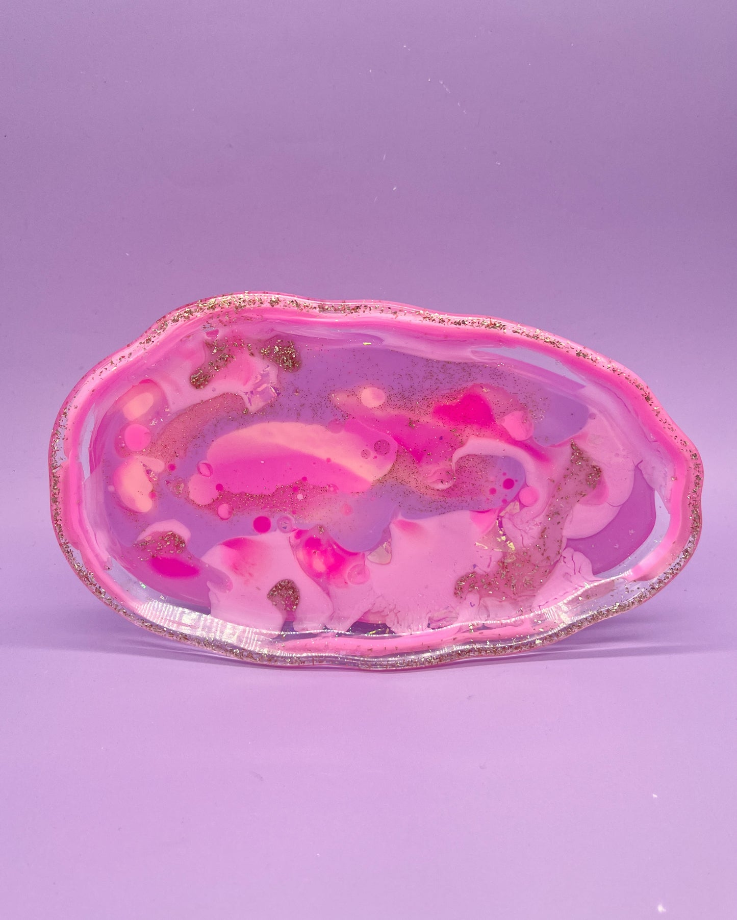 Organic Pink & Peach Oval Platter