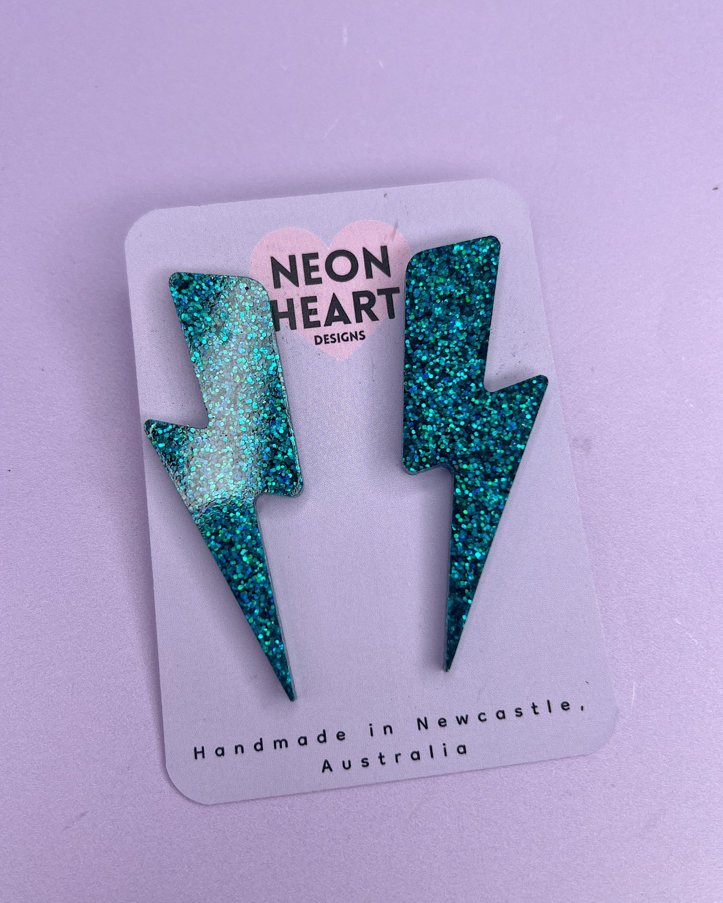 Emerald Lightning Large Stud Earrings