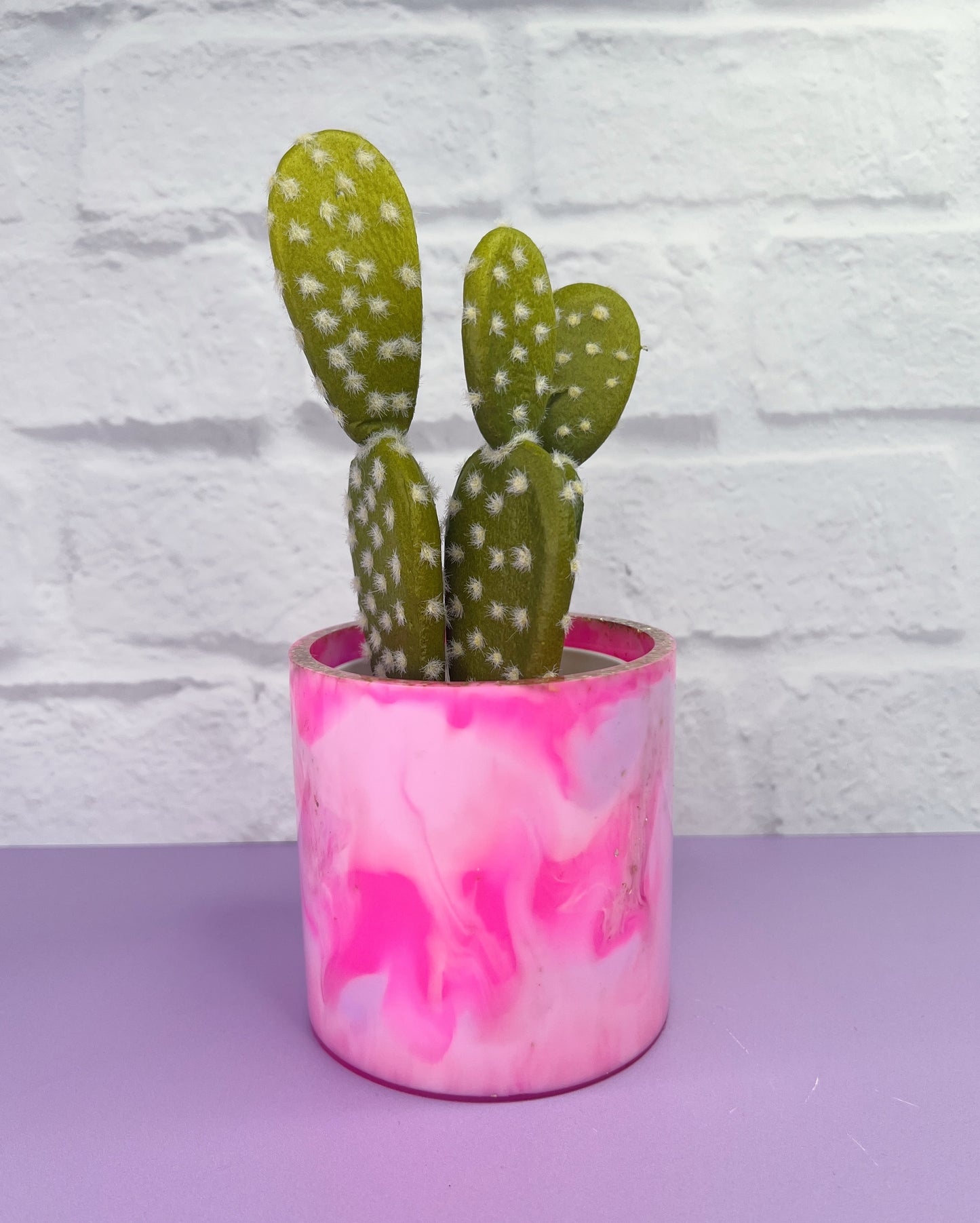 Pink, Purple & Gold Flakes Plant Pot